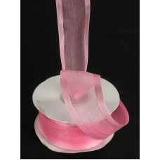 Organza Ribbon With Satin Edge , Lt. Coral, 1-1/2 Inch x 25 Yards (1 Spool) SALE ITEM